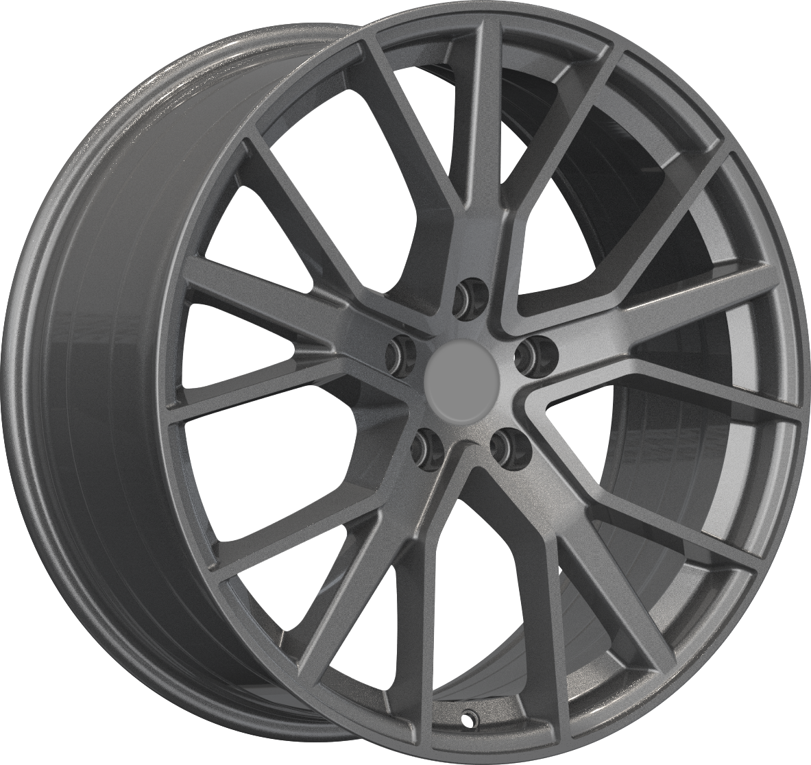 YKW Replica AR14 Gloss Gunmetal 18x8 +45 5x112mm 66.6mm