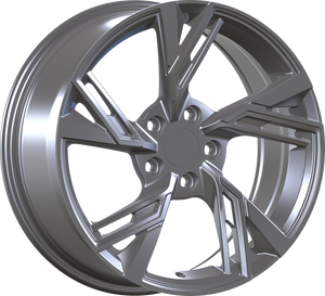 YKW Replica MF18 Matte Gunmetal 17x7.5 +40 5x112mm 66.5mm - Wheelwiz