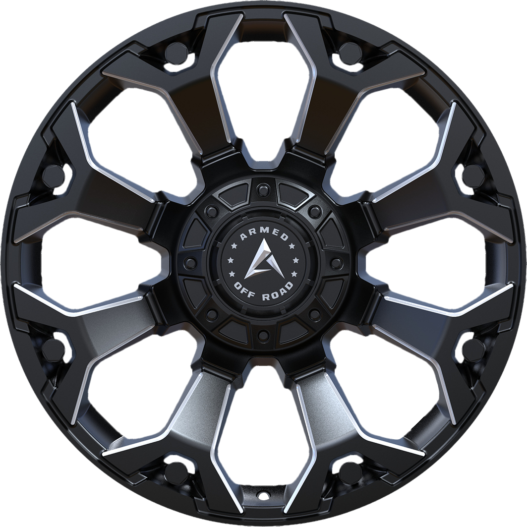 Armed Wheels Attack Matte Black Milled 20x9 +12 5x127mm 78.1mm - Wheelwiz