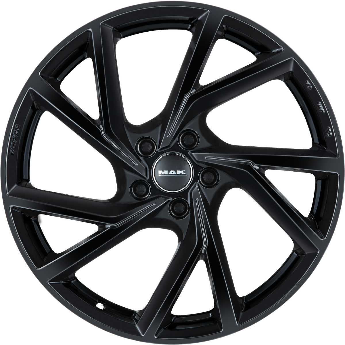 MAK Kassel Gloss Black 17x7.5 +40 5x110mm 65.1mm - Wheelwiz