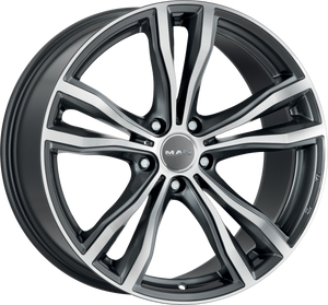 MAK X-Mode Gunmetal w/ Mirror Face 21x10.5 +43 5x112mm 66.6mm