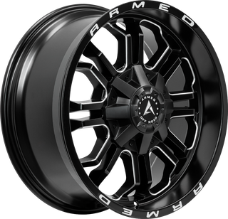 Armed Wheels Cannon Matte Black Milled + Armed 20x9 0 8x165.1mm 125.1mm