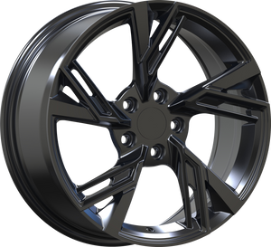 YKW Replica MF18 Gloss Black 17x7.5 +40 5x112mm 66.5mm - Wheelwiz
