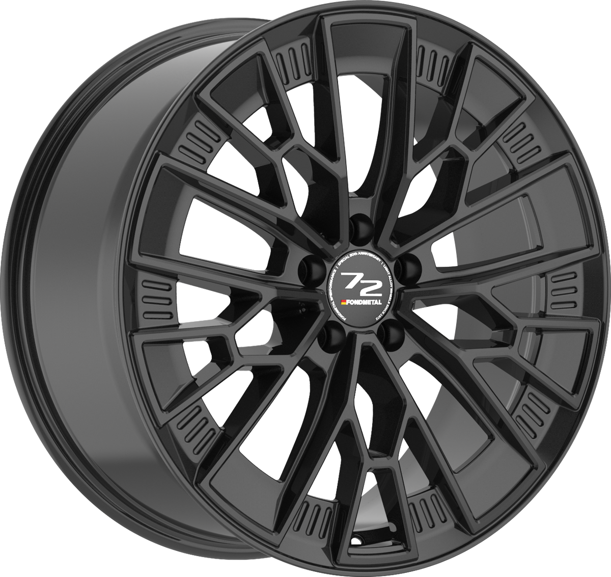 Fondmetal 1972 Anniversary Gloss Black 19x8.5 +32 5x112mm 66.5mm - Wheelwiz