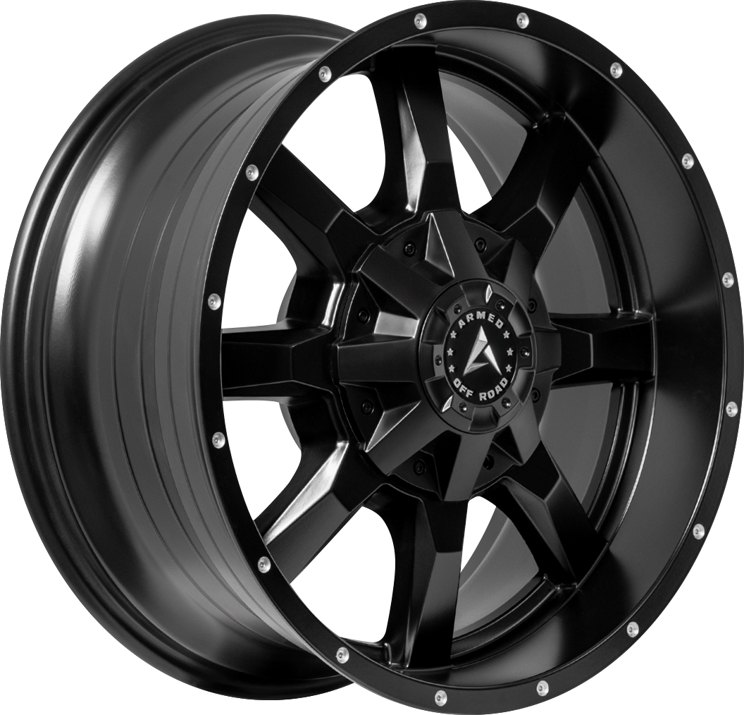 Armed Wheels Frontline Satin Black Milled Holes 18x9 0 5x150mm 108.1mm
