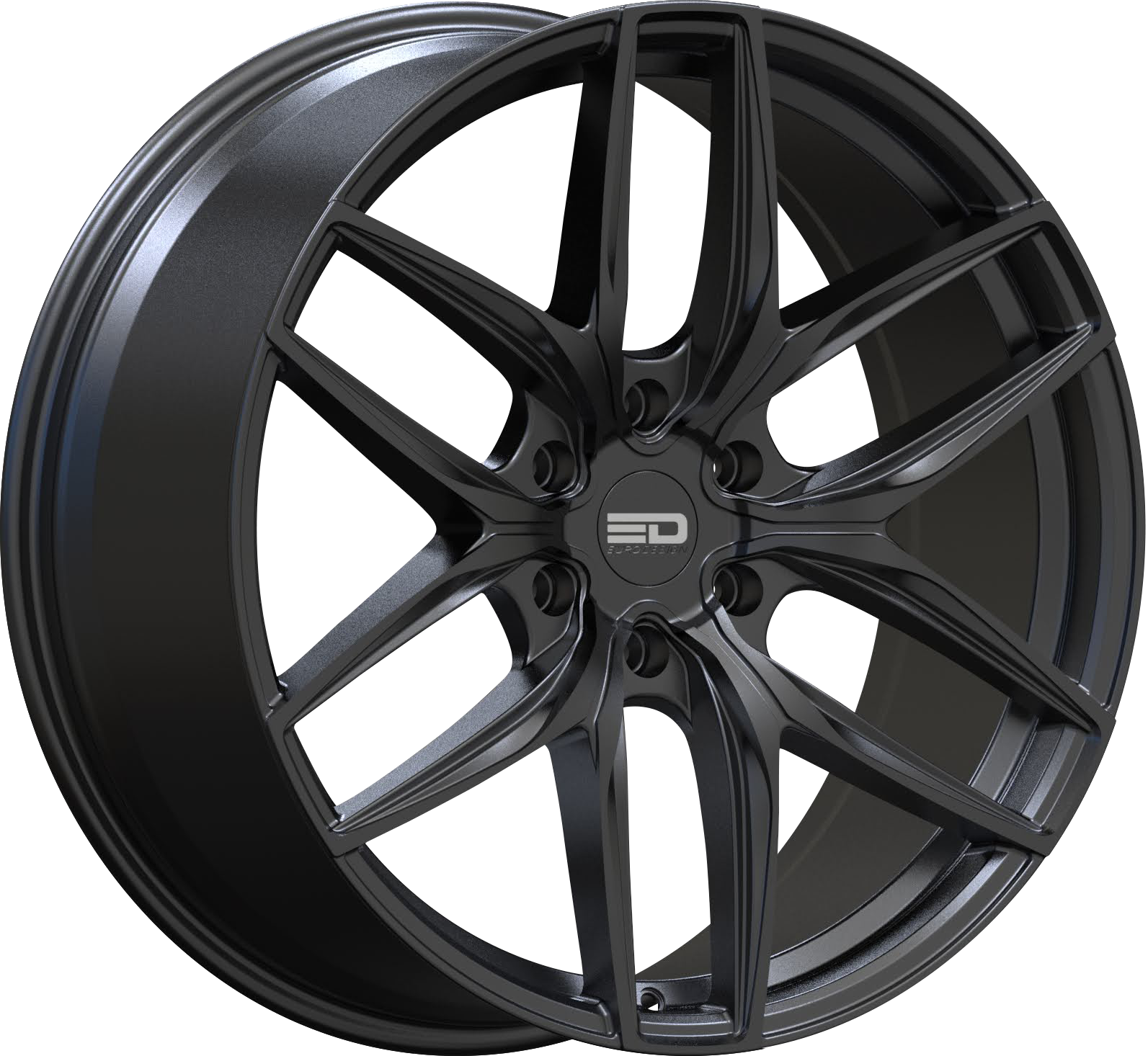 Euro Design Forza 6 Matte Black 20x9 +15 6x139.7mm 78.1mm