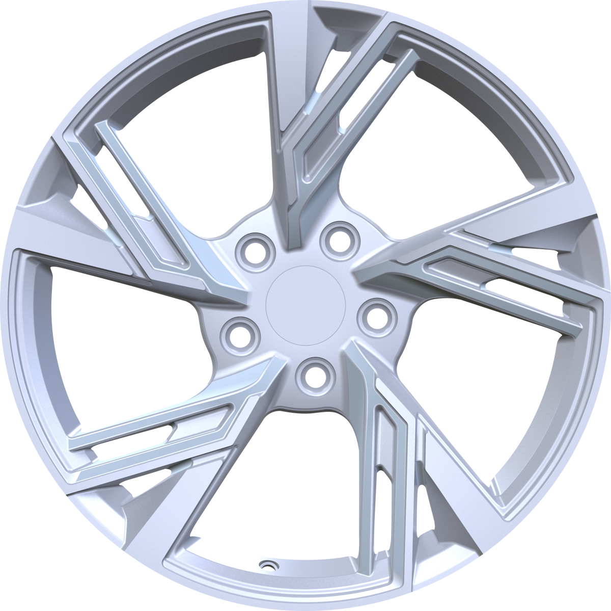 YKW Replica MF18 Silver 17x7.5 +35 5x112mm 66.5mm - Wheelwiz