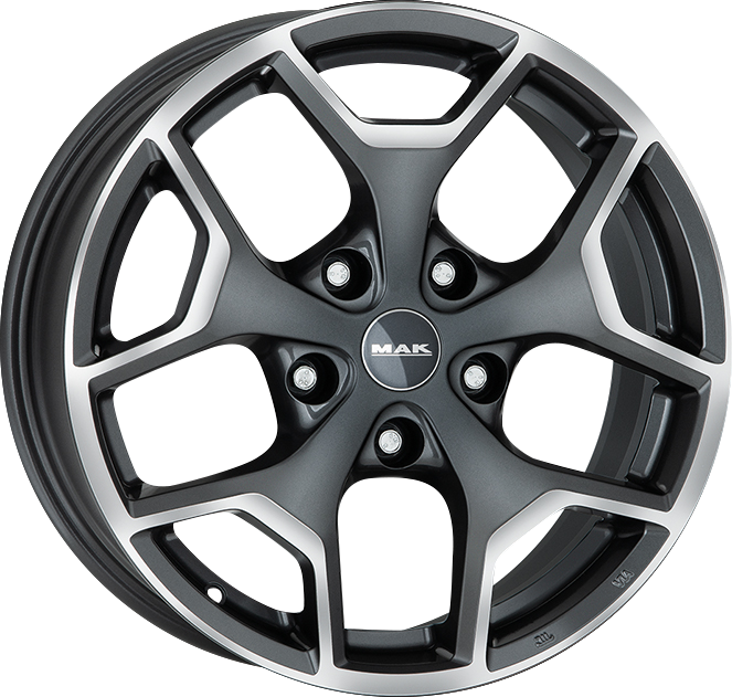 MAK LIBERTY Gunmetal w/ Mirrored Face 17x7.5 +39 5x110mm 65.1mm - Wheelwiz