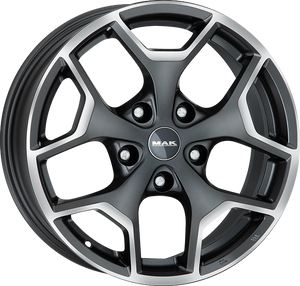 MAK Liberty Gunmetal w/ Mirror Face 17x7.5 +44 5x127mm 71.6mm