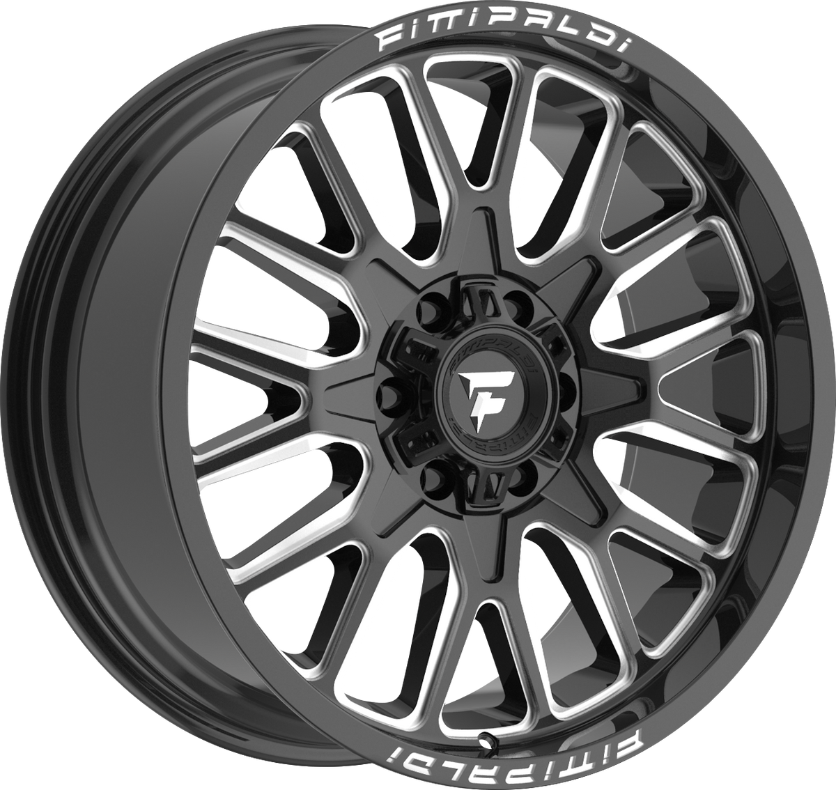 Fittipaldi FA18BM Gloss Black Milled 20x12 -44 8x165.1mm 125.2mm - Wheelwiz