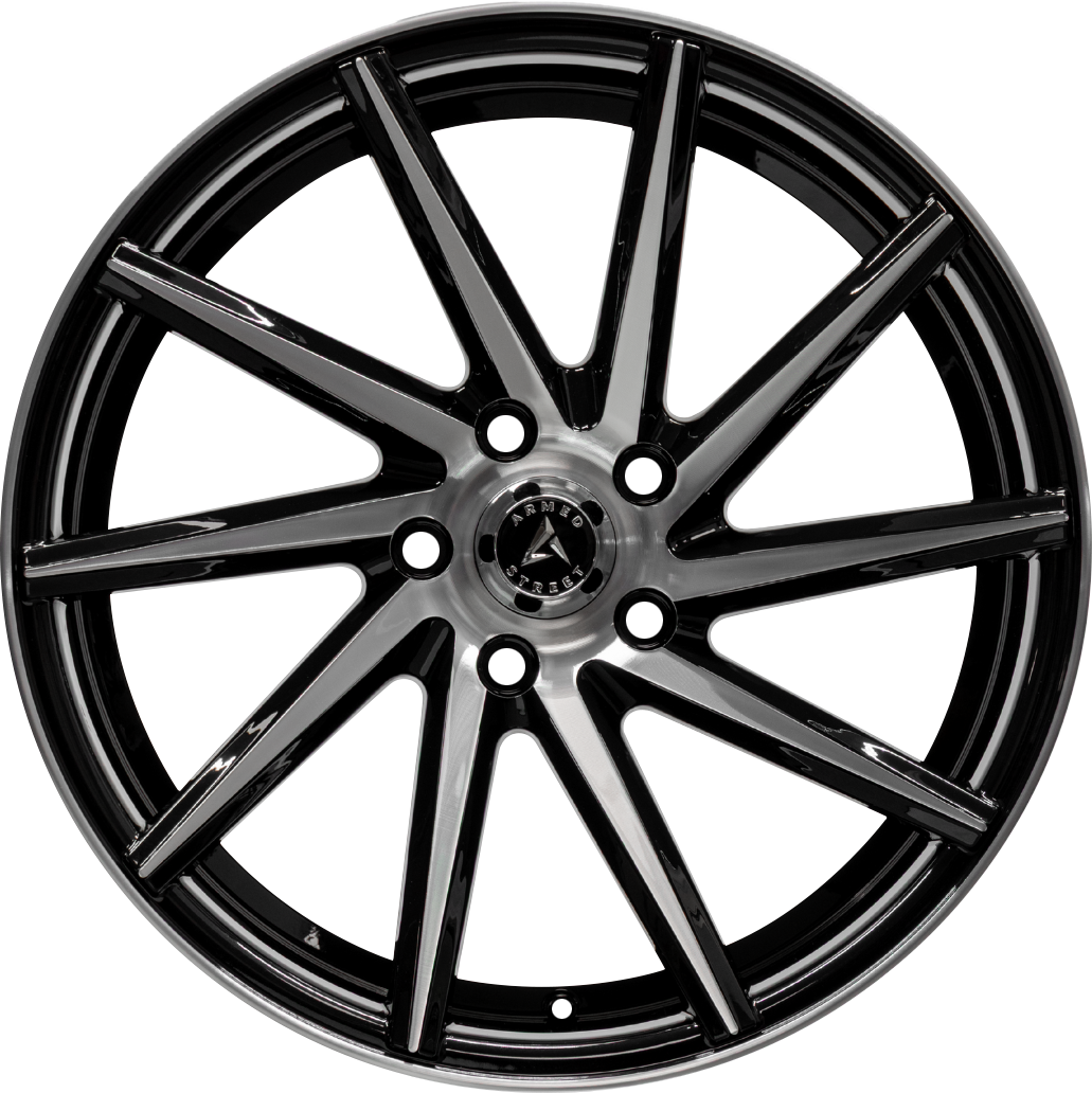 Armed Wheels .38 CAL Gloss Black Machined Face 17x7.5 +38 5x113mm 74.1mm - Wheelwiz
