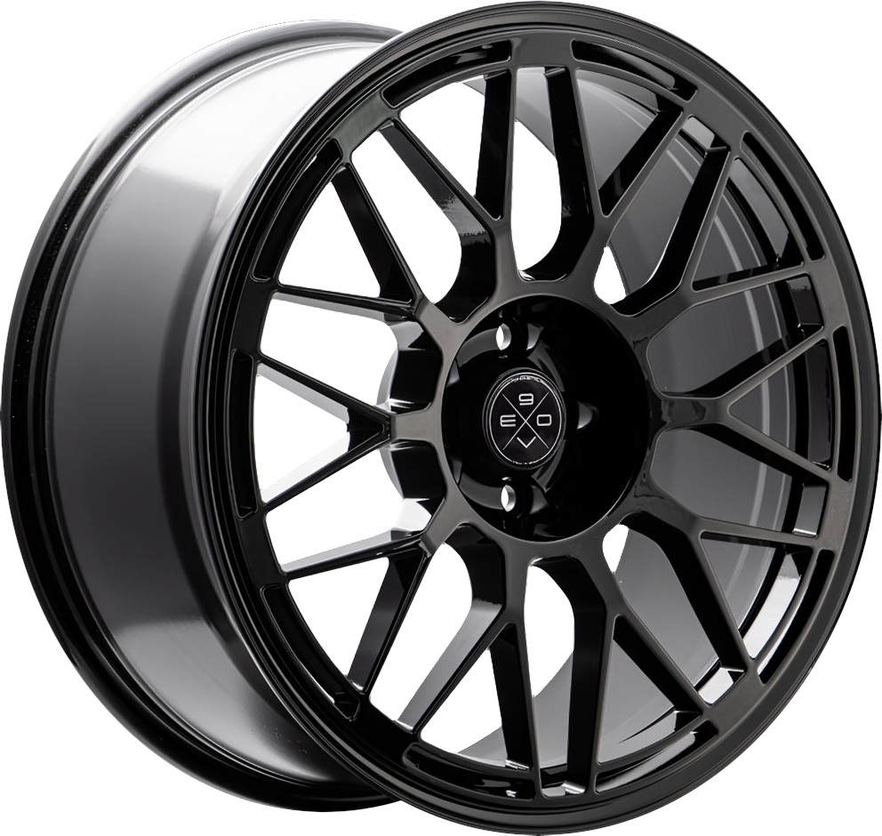 Fondmetal 9Evo Gloss Black 19x8 +19 5x112mm 66.5mm - Wheelwiz