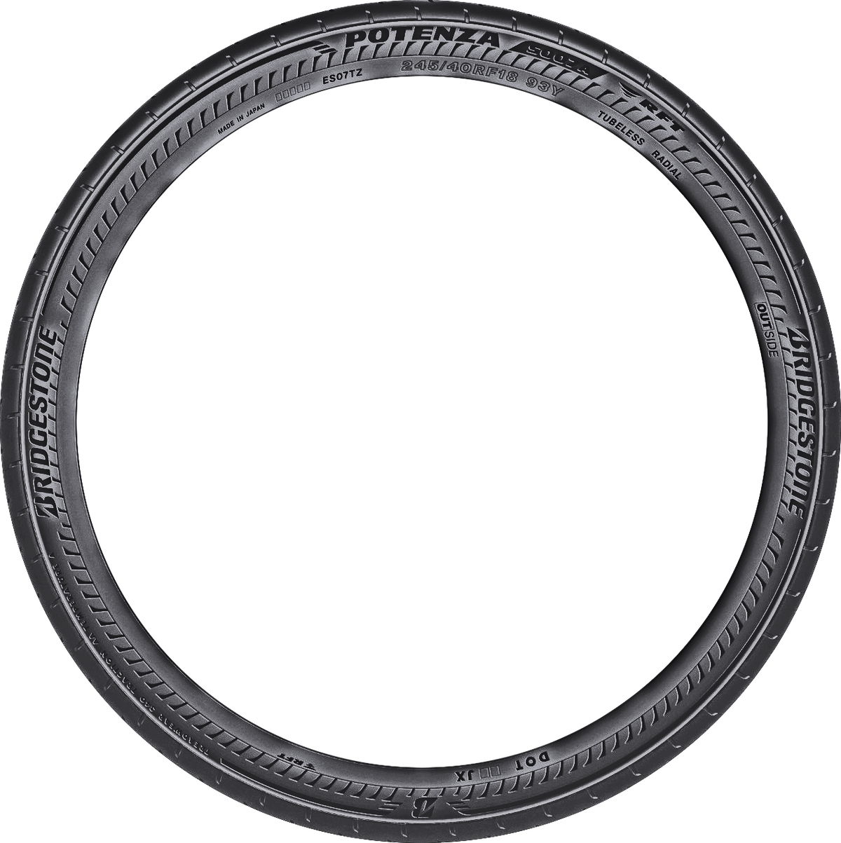 Bridgestone Potenza S007A RFT 285/35RF19
