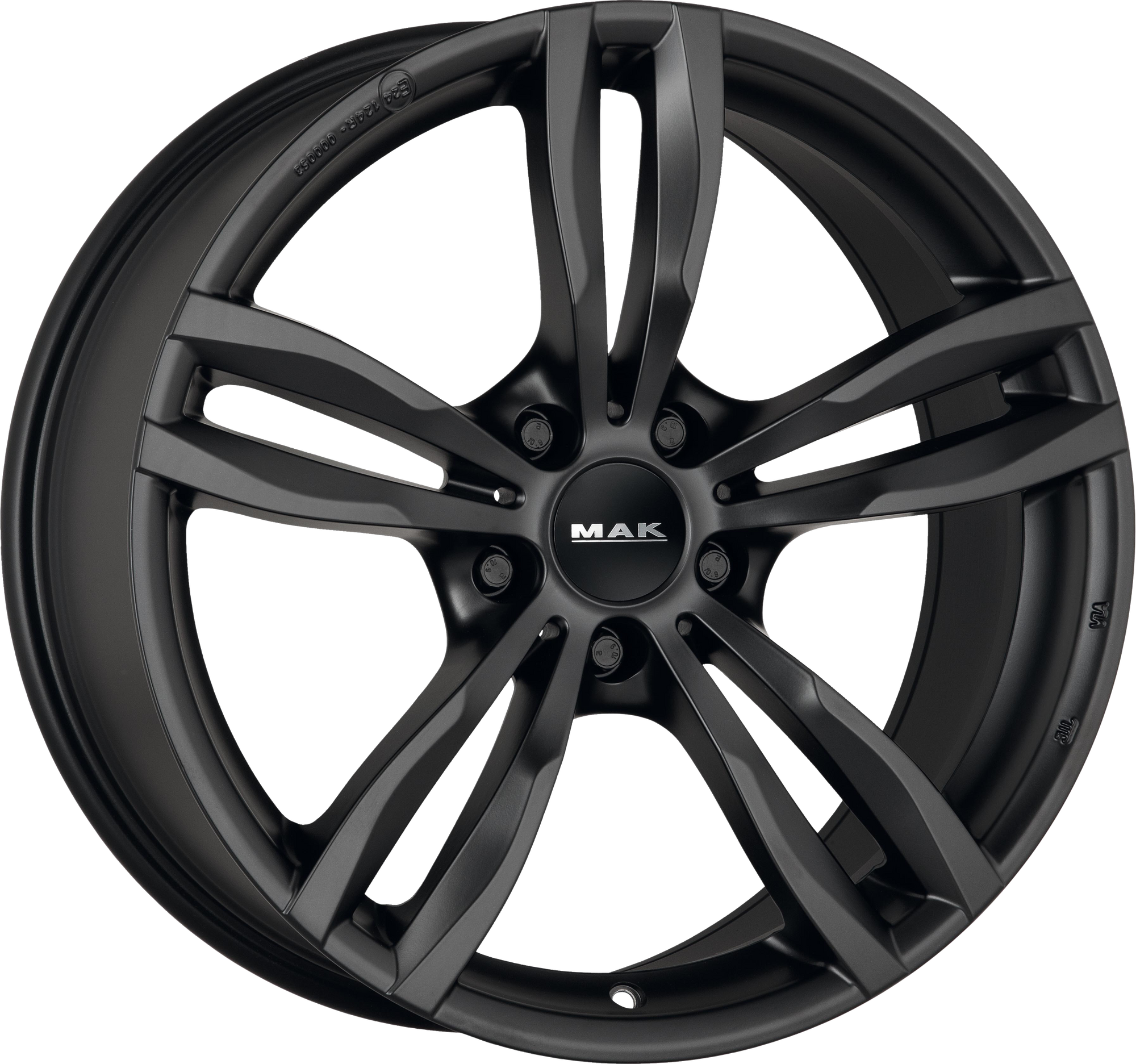 MAK Luft W Matte Black 17x8 +53 5x120mm 72.6mm