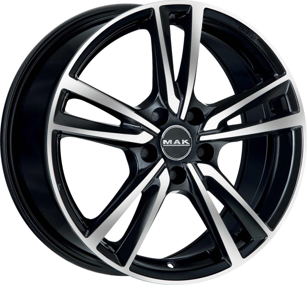 MAK ICONA Black w/ Mirrored Face 15x6 +25 4x108mm 65.1mm - Wheelwiz