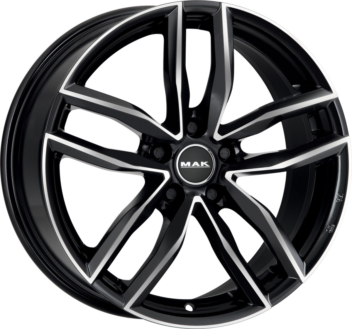 MAK SARTHE Black w/ Mirrored Face 18x8 +40 5x112mm 57.1mm - Wheelwiz