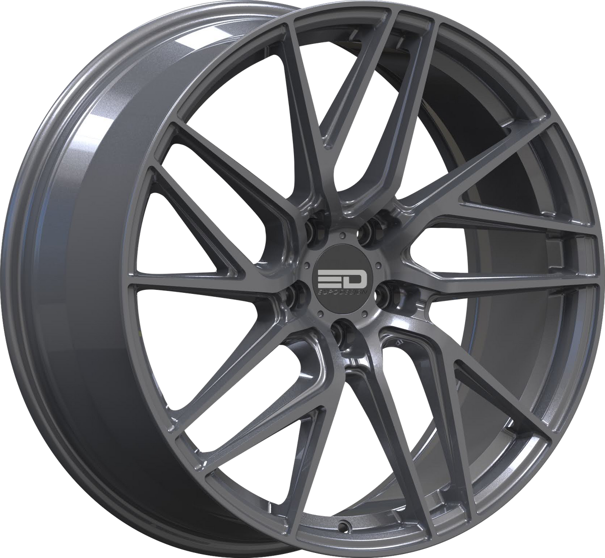 Euro Design Tech Gloss Gunmetal 18x8 +35 5x114.3mm 72.6mm - Wheelwiz