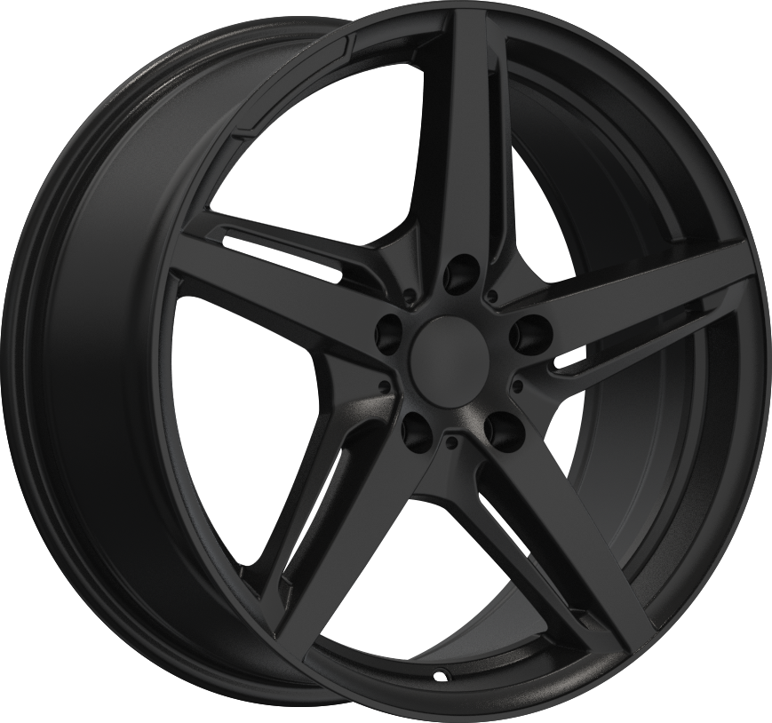 YKW Replica MR5 Gloss Black 18x8 +35 5x112mm 66.6mm - Wheelwiz