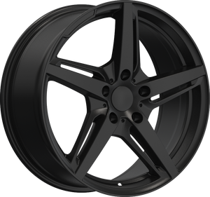 YKW Replica MR5 Gloss Black 18x8 +35 5x112mm 66.6mm - Wheelwiz