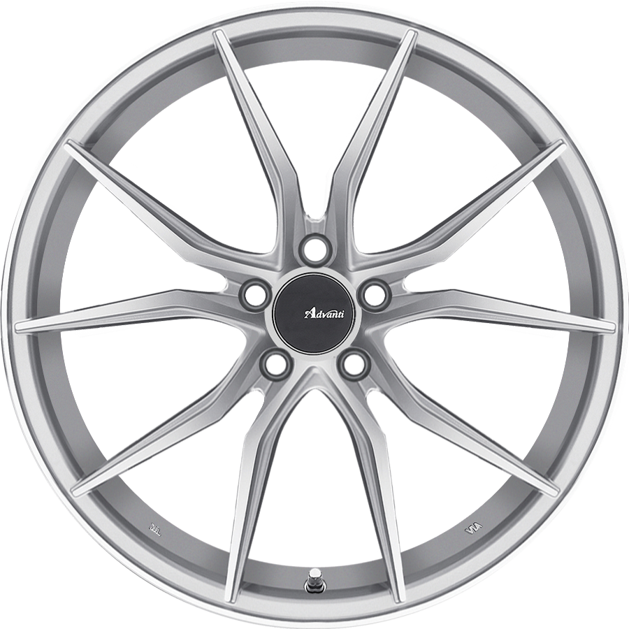 Advanti Hybris Silver W/ Machined Face 19x8.5 +40 5x115mm 73.1mm - Wheelwiz