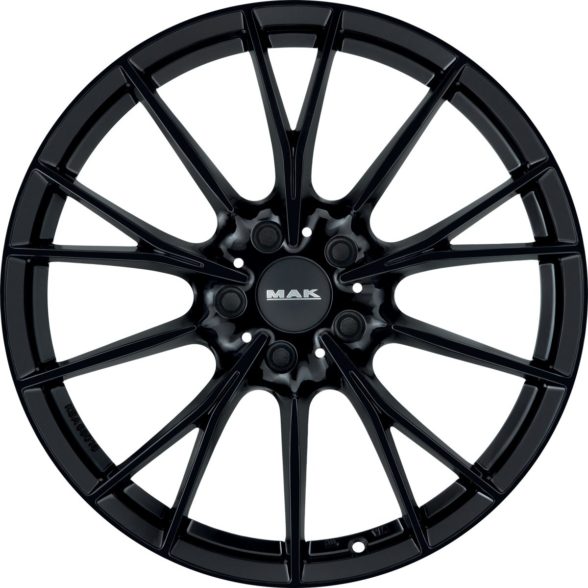 MAK Fabrik Gloss Black 17x7.5 +52 5x112mm 66.6mm - Wheelwiz