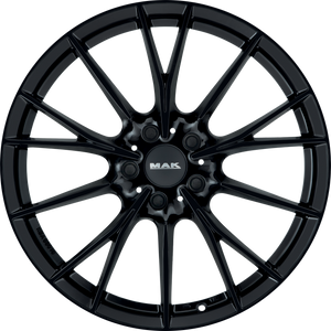 MAK Fabrik Gloss Black 17x7.5 +52 5x112mm 66.6mm - Wheelwiz
