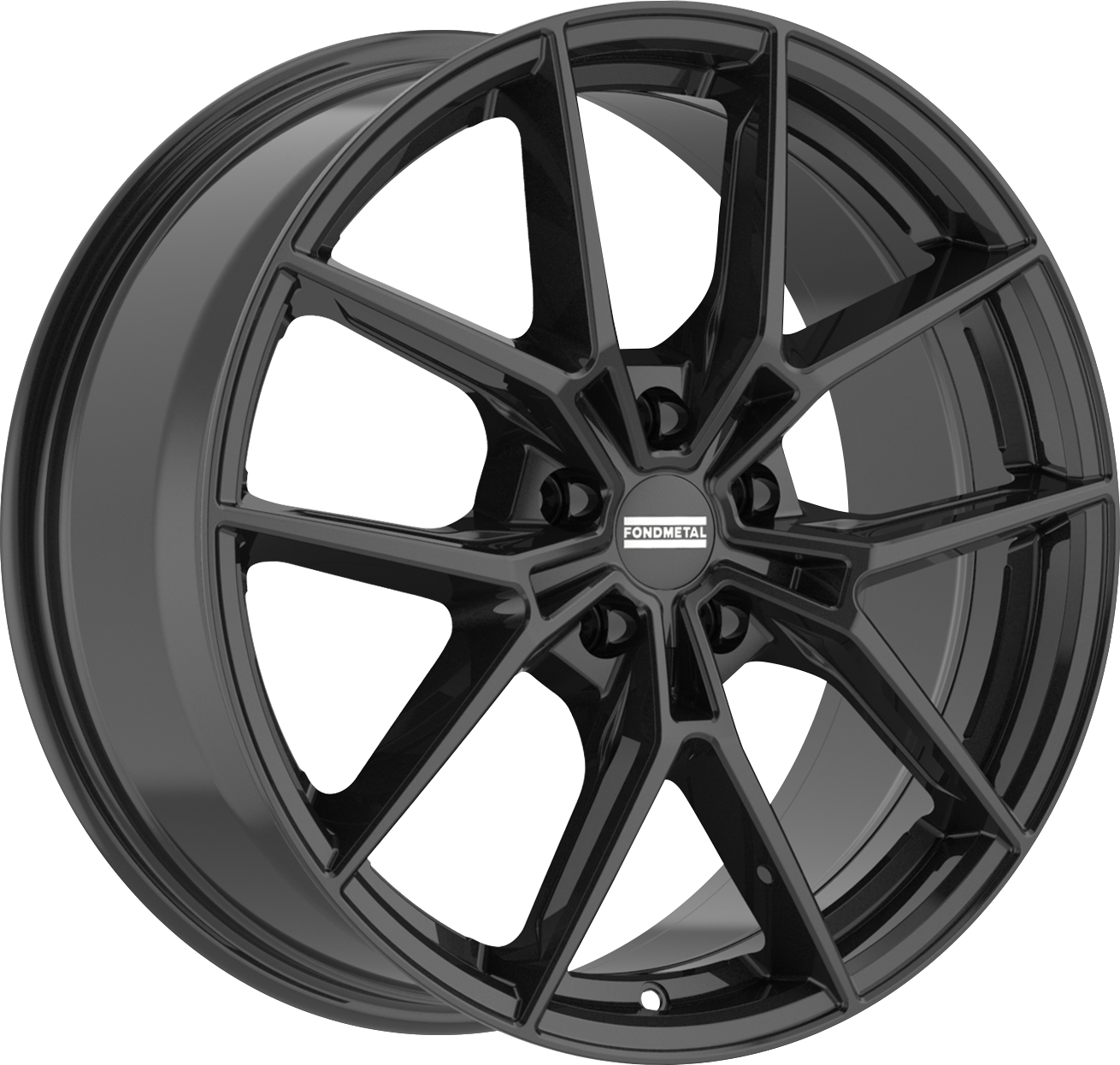 Fondmetal Iupiter Gloss Black 18x8 +49 5x112mm 66.5mm - Wheelwiz