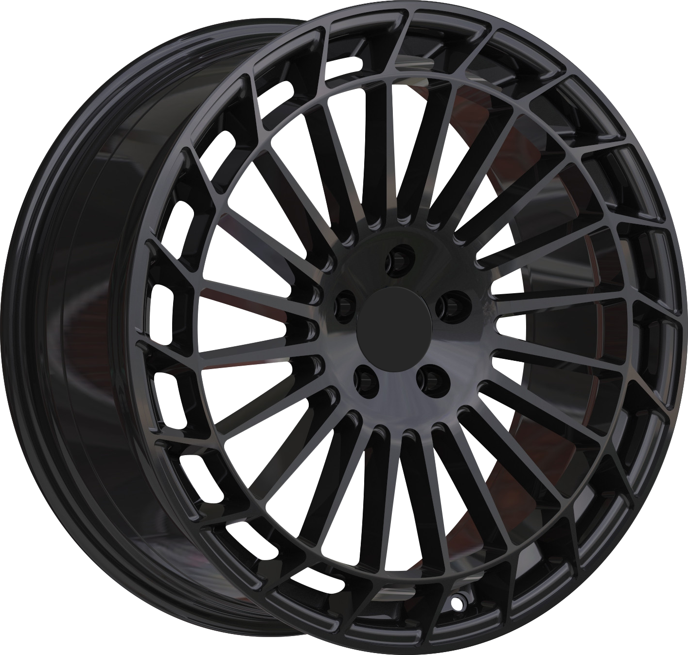 YKW Replica MR3 Gloss Black 19x8 +30 5x112mm 66.6mm