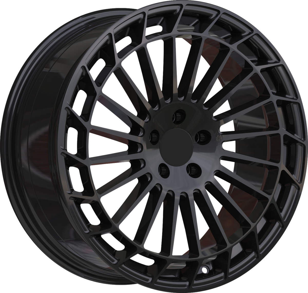YKW Replica MR3 Gloss Black 20x8.5 +35 5x112mm 66.6mm - Wheelwiz