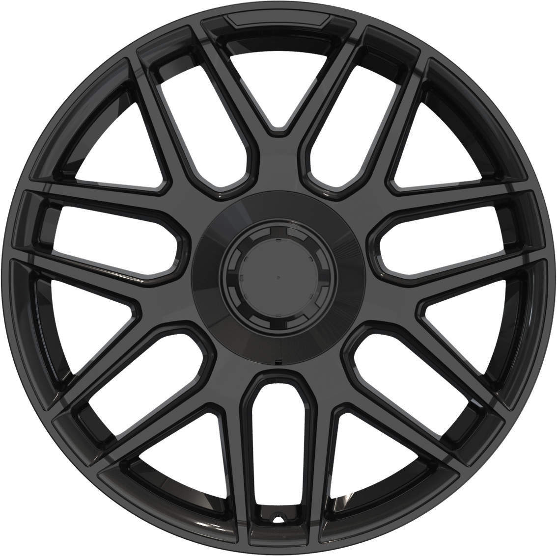 YKW Replica MR2 Gloss Black 20x8.5 +35 5x112mm 66.6mm - Wheelwiz