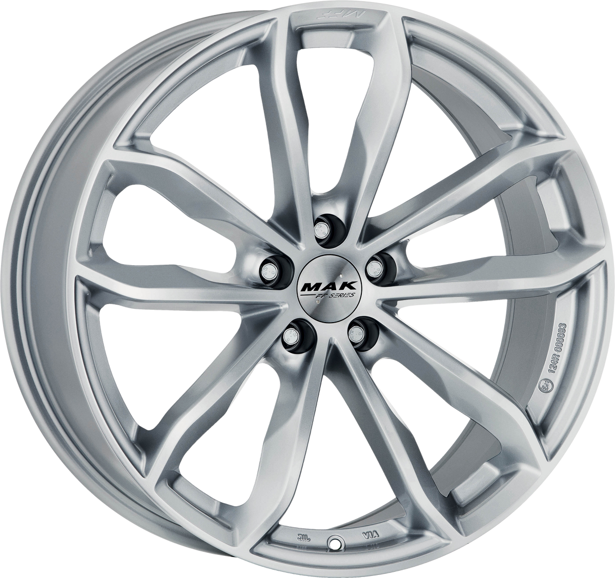 MAK 24H-FF Silver 19x9 +21 5x112mm 66.45mm - Wheelwiz