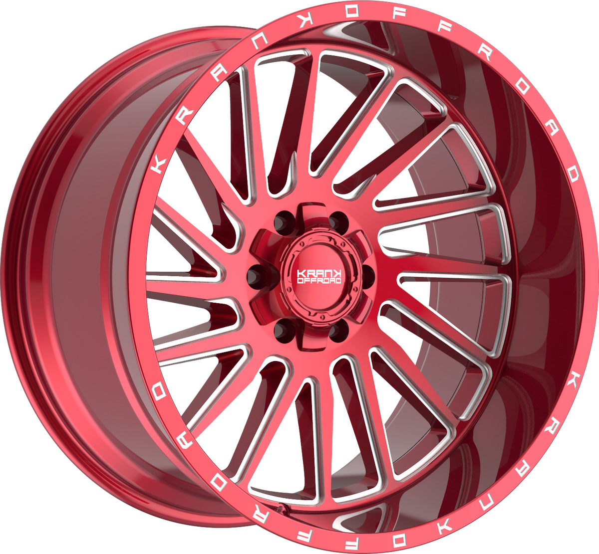 Krank Coil Red Clear 22x12 -44 6x135|6x139.7mm 108mm - Wheelwiz