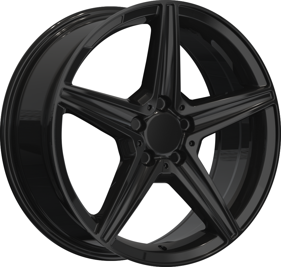 YKW Replica MF14 Gloss Black 18x7.5 +30 5x112mm 66.6mm - Wheelwiz
