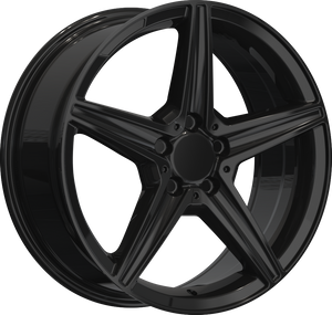 YKW Replica MF14 Gloss Black 18x7.5 +30 5x112mm 66.6mm - Wheelwiz