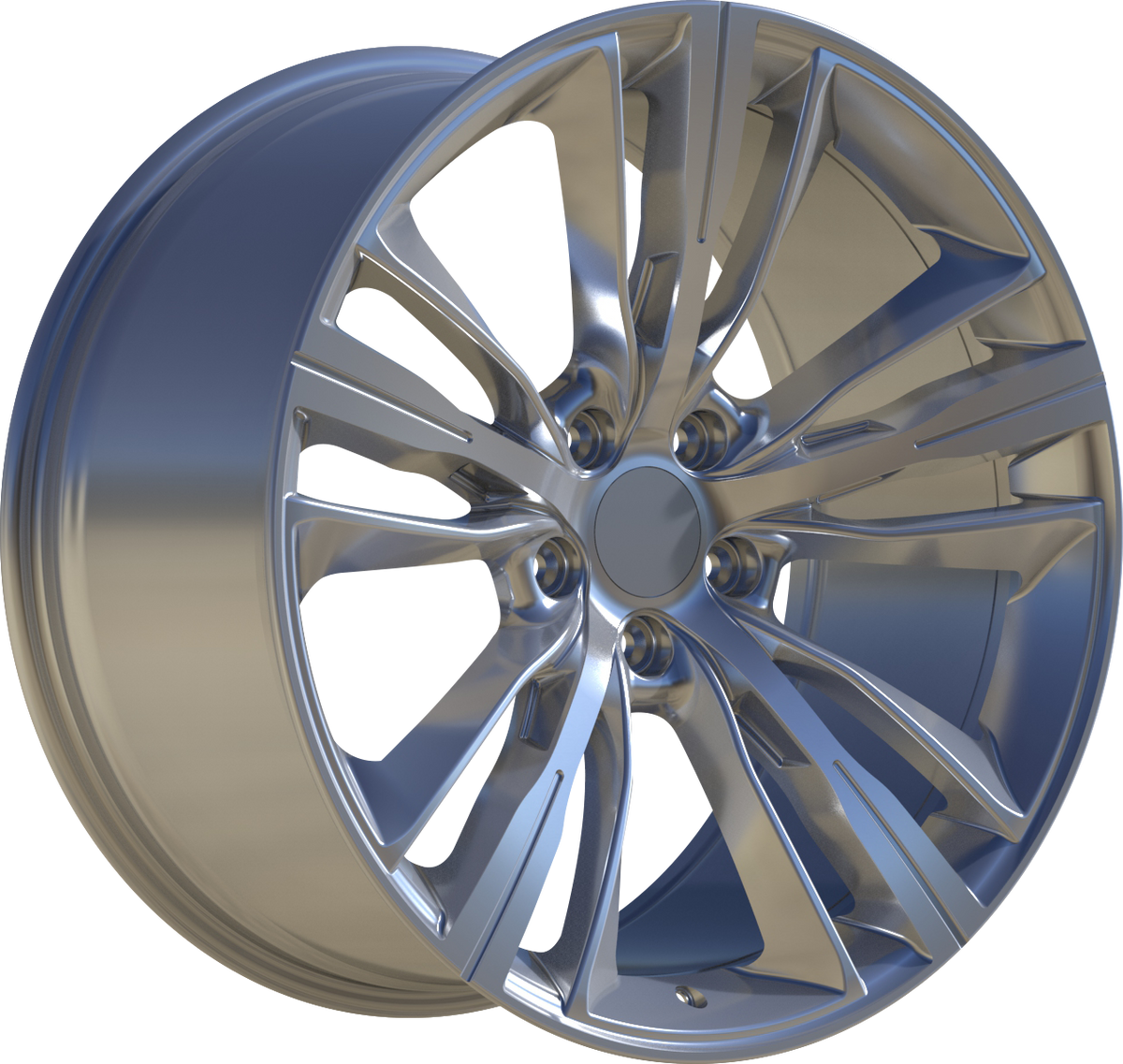 YKW Replica MF7 Silver 18x8 +35 5x120mm 72.6mm - Wheelwiz