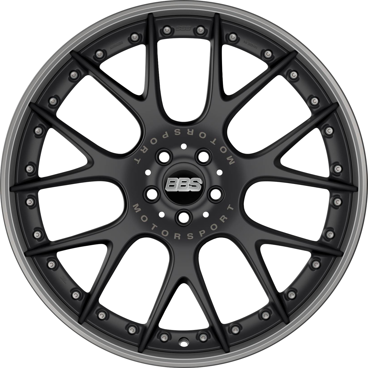 BBS CHRII 21x10.5 +47 5x130 71.6 BLACK w/STAINLESS LIP
