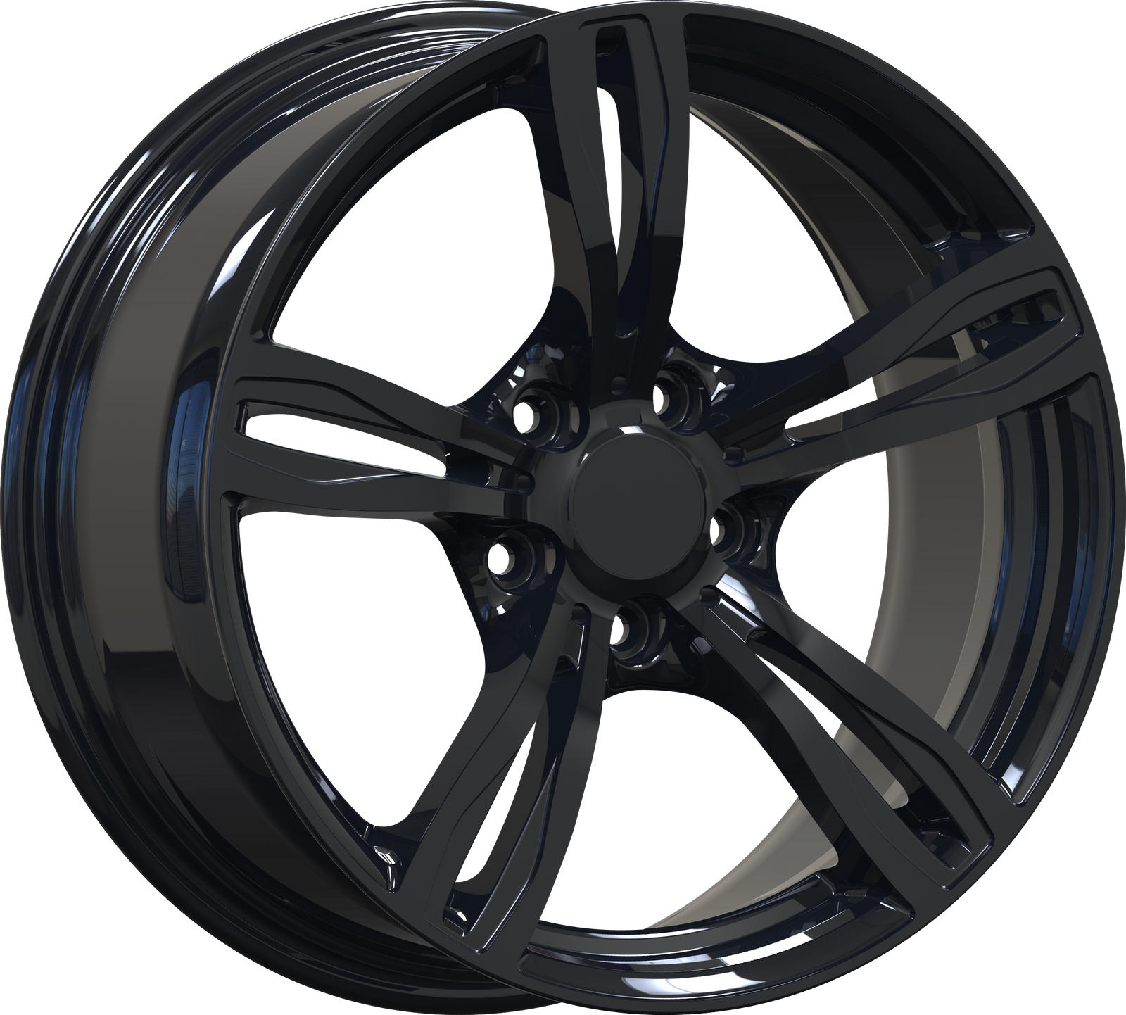 YKW Replica MF3 Gloss Black 17x8 +35 5x120mm 72.6mm - Wheelwiz