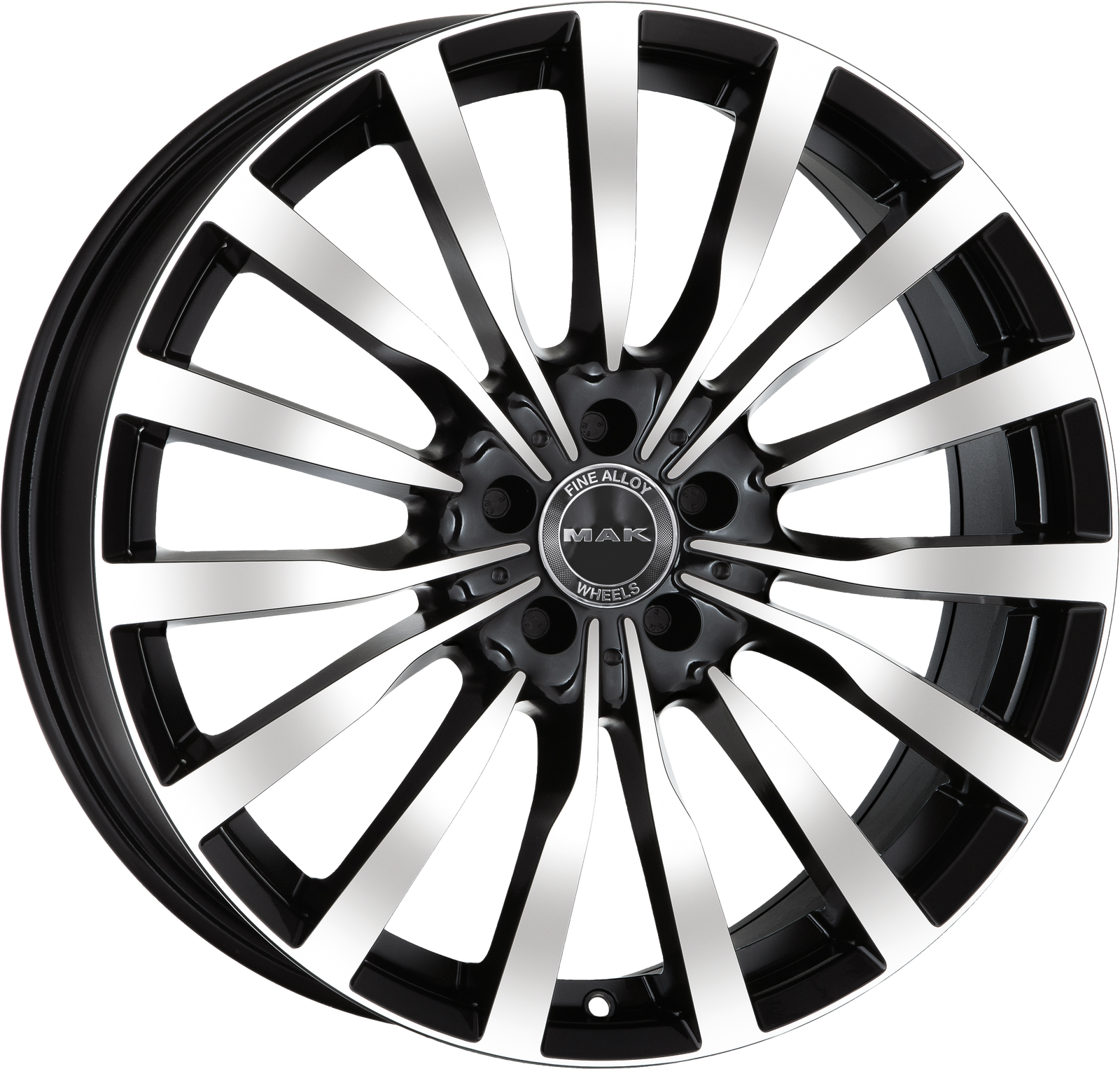 MAK Krone Black Mirror 20x9.5 +35 5x130mm 84.1mm - Wheelwiz