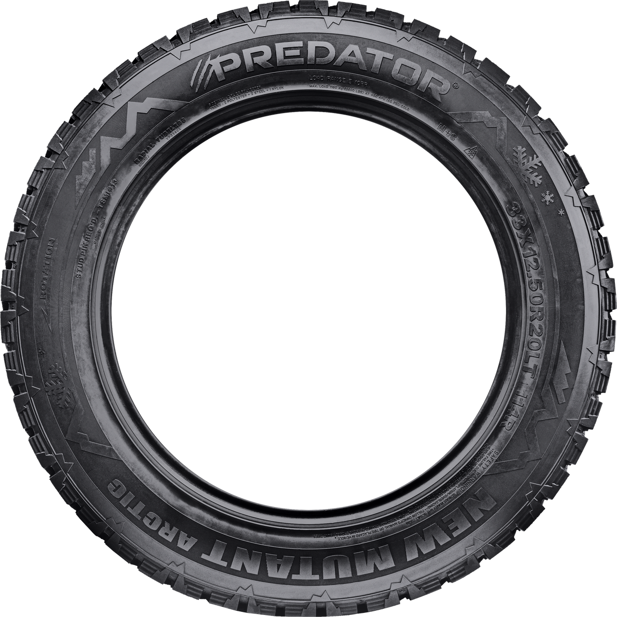Predator New Mutant Arctic 33x12.50R18LT STUDDABLE