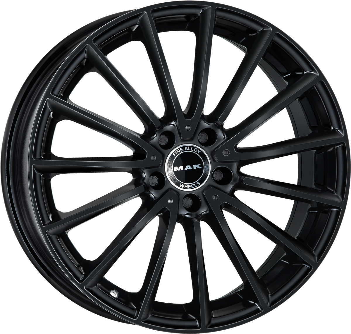 MAK KOMET Gloss Black 18x8 +43 5x112mm 66.6mm - Wheelwiz