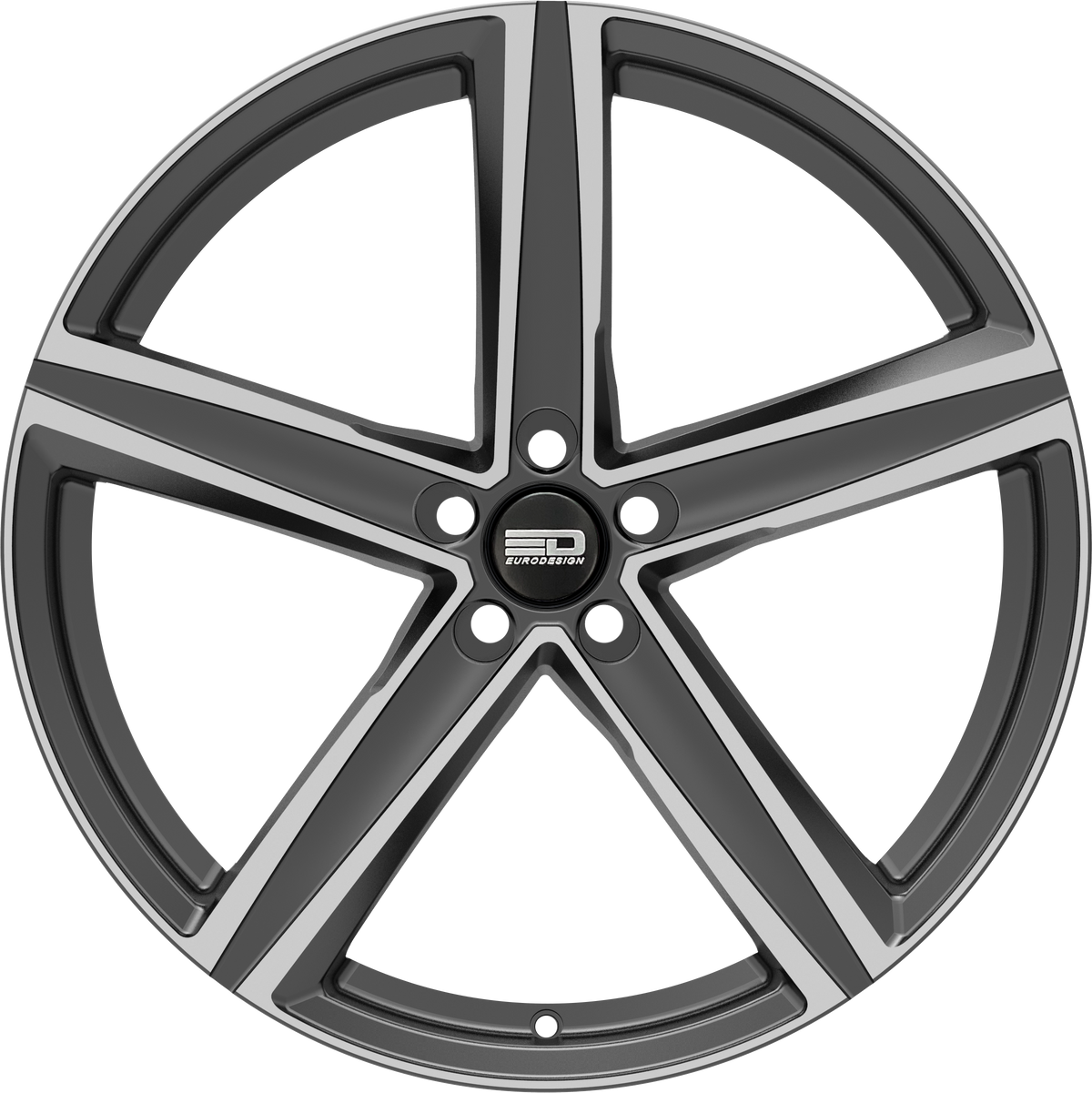 Euro Design Spa Gunmetal Polished 18x8 +42 5x108mm 63.4mm - Wheelwiz