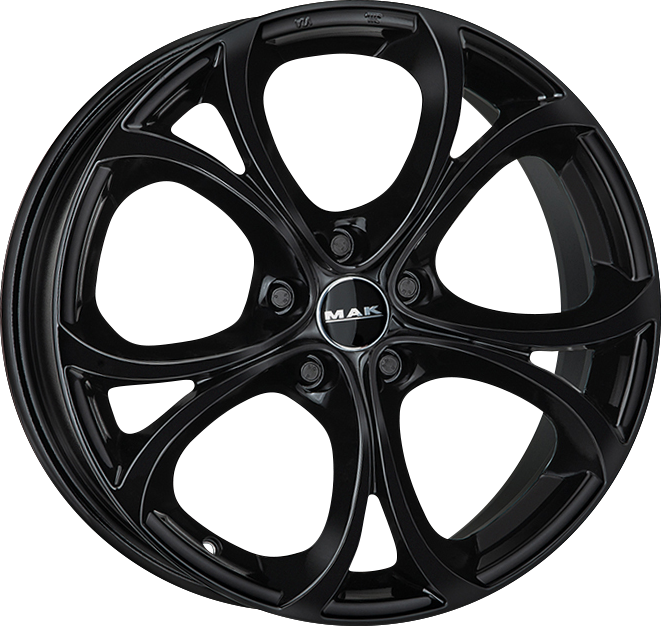 MAK Lario Gloss Black 17x7.5 +39 5x110mm 65.1mm - Wheelwiz