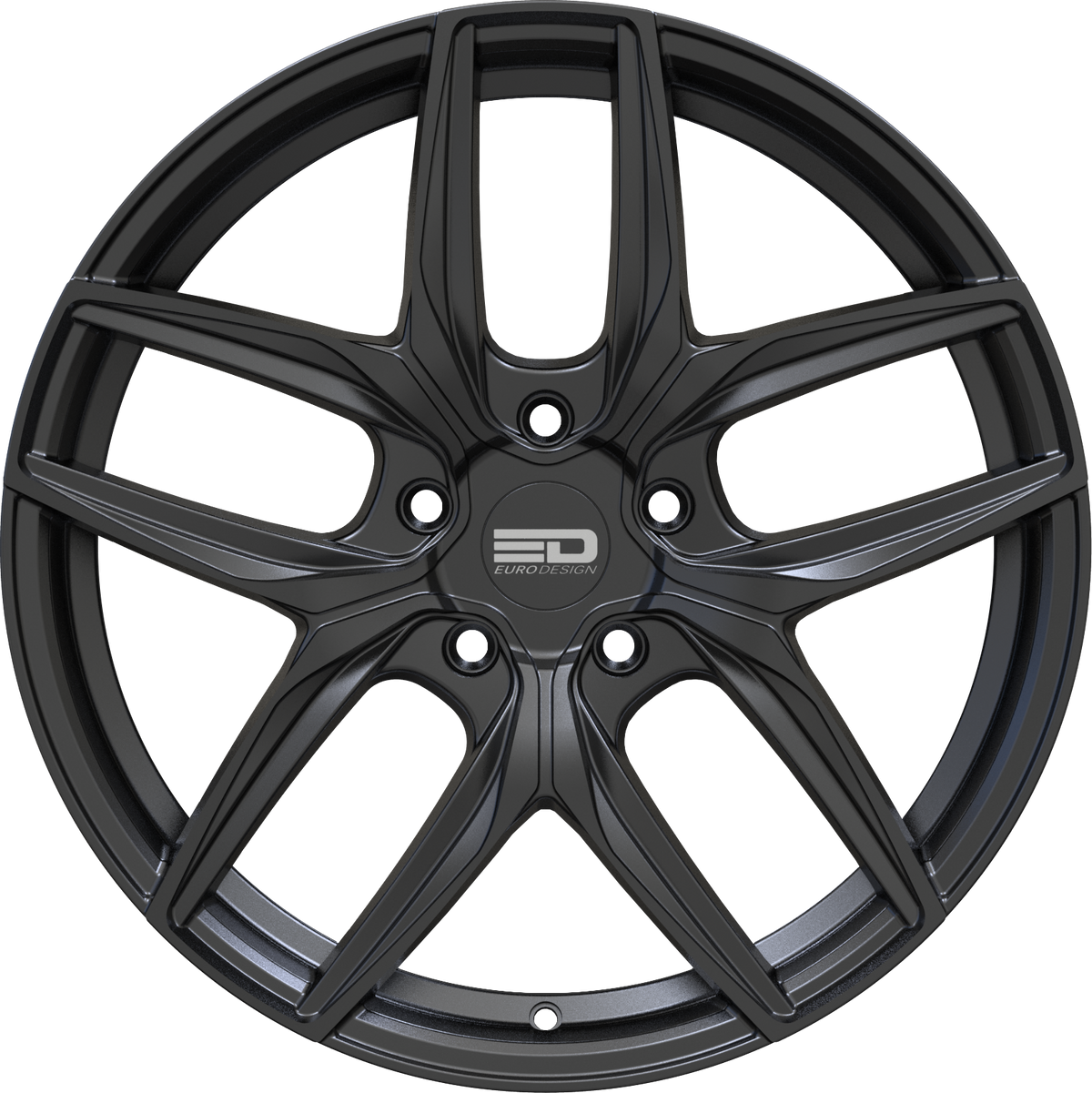 Euro Design Forza Matte Black 20x9 +35 5x120mm 72.6mm - Wheelwiz