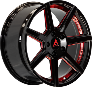 Armed Wheels Assassin Gloss Black + Red 19x8.5 +32 5x109mm 74.1mm