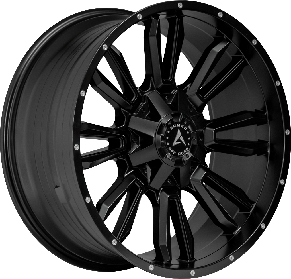 Armed Wheels Dagger Satin Black 22x10 0 Custom 87.1mm