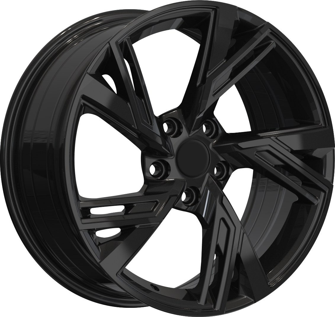 YKW Replica AR12 Gloss Black 18x8 +42 5x112mm 66.5mm - Wheelwiz