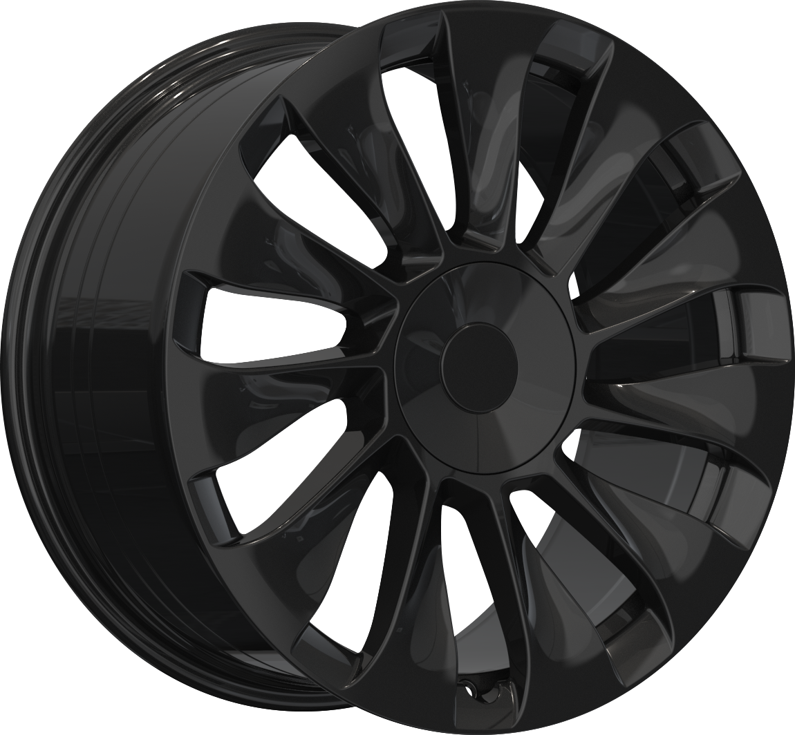 YKW Replica TS2 Gloss Black 19x9.5 +35 5x114.3mm 64.1mm - Wheelwiz