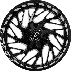 Armed Wheels Carnage Gloss Black + Armed Milling 22x10 -18 5x127mm 78.1mm - Wheelwiz