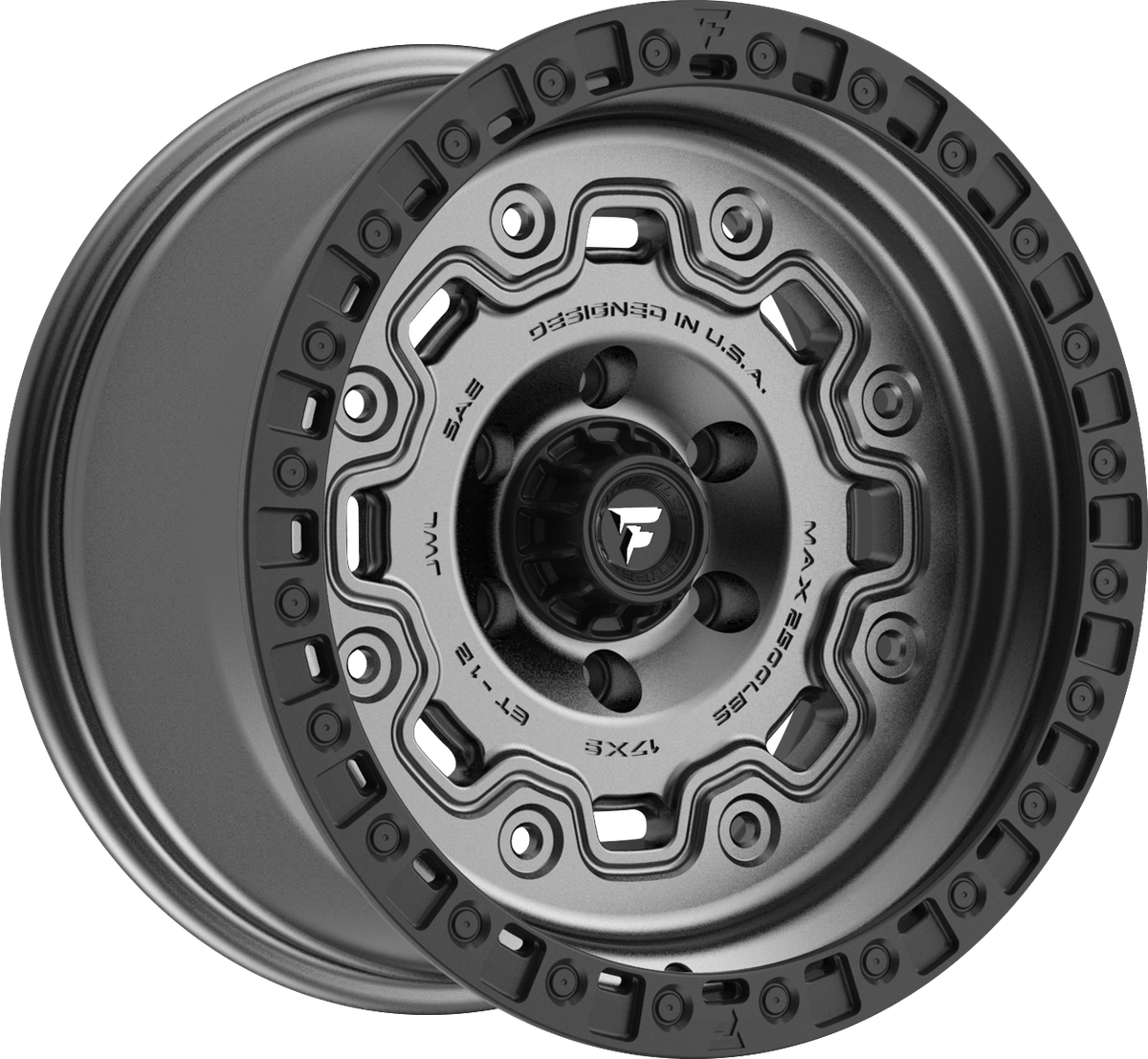 Fittipaldi FT100AB Satin Anthracite w/ Satin Black Lip 20x9 +18 5x150mm 110.2mm