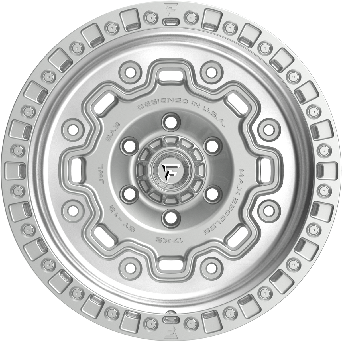 Fittipaldi FT100MS Machined Silver 17x9 -12 6x139.7mm 106.2mm - Wheelwiz